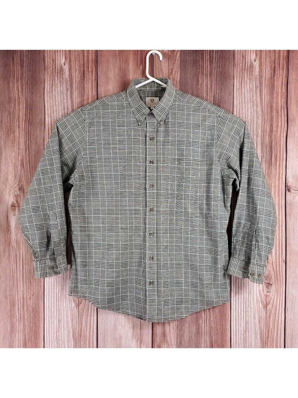 Viyella Mens Size XL Wool Blend Multicolor Button Down Long Sleeve Plaid Shirt